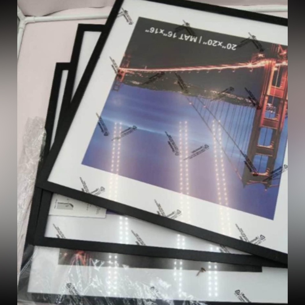 New 3pk Black 20x20” Square Wall Frames